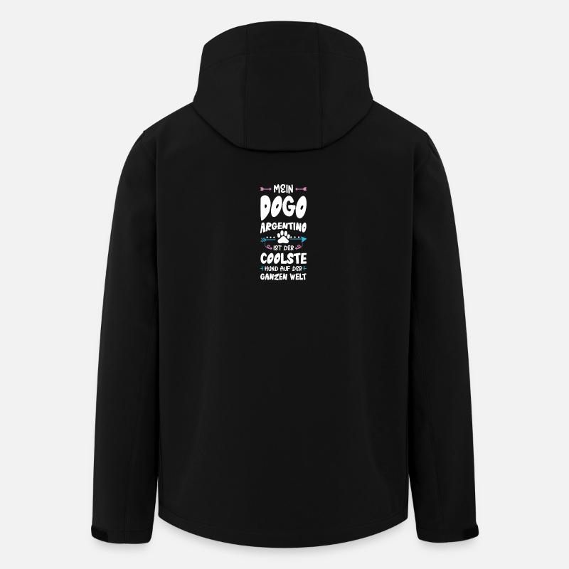 dogo argentino hund spruch - Recycelte Männer Softshell-Jacke von Stanley/Stella - Schwarz