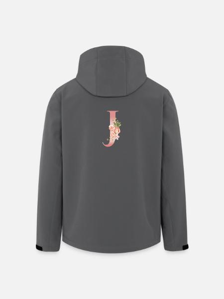 Monogramm J Blumen-Aquarell - Recycelte Männer Softshell-Jacke von Stanley/Stella - Schwarz