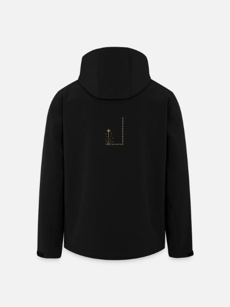 Goldene Sternpflanze am Rand - Recycelte Männer Softshell-Jacke von Stanley/Stella - Schwarz