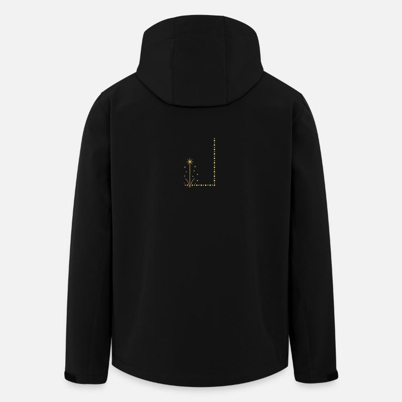 Goldene Sternpflanze am Rand - Recycelte Männer Softshell-Jacke von Stanley/Stella - Schwarz