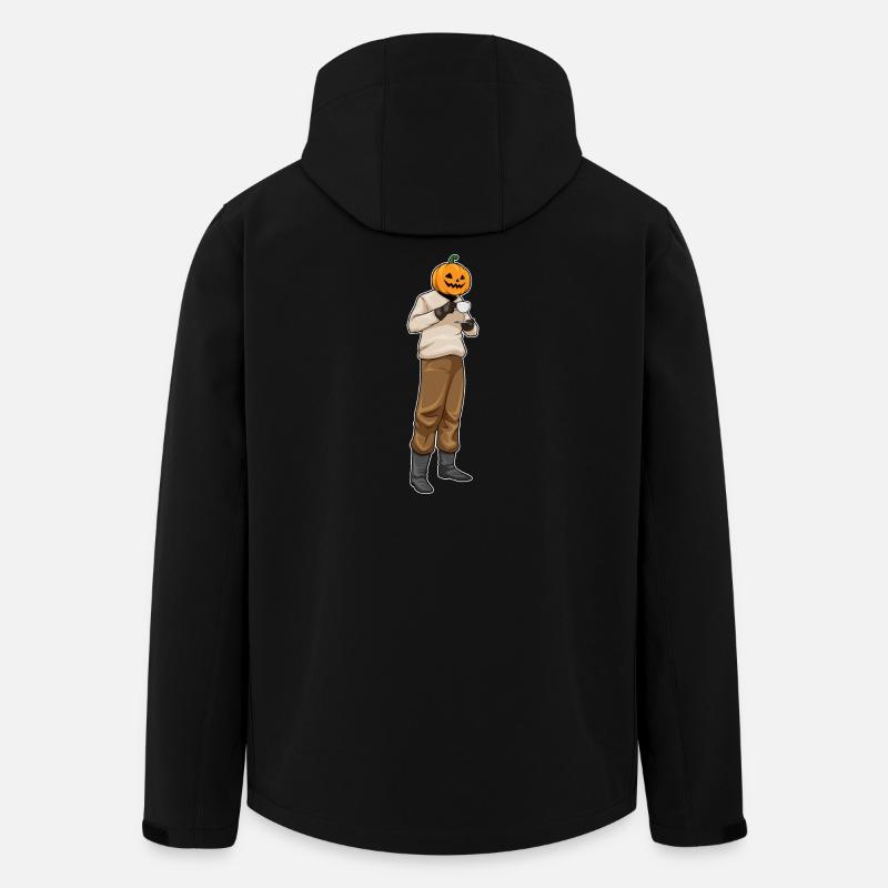 Jack O'Lantern Halloween Kaffee - Recycelte Männer Softshell-Jacke von Stanley/Stella - Schwarz