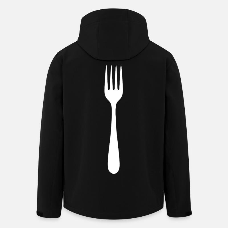 Coole Gabel Silhouetten Design - Recycelte Männer Softshell-Jacke von Stanley/Stella - Schwarz
