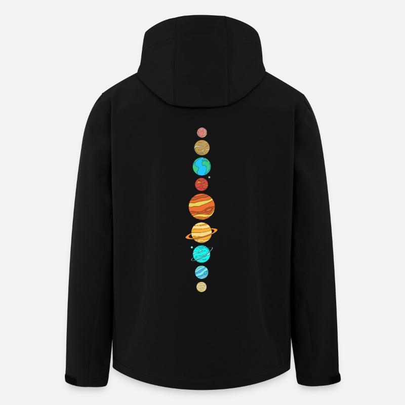 Espace Planètes Univers Espace - Veste softshell homme en polyester recyclé Stanley/Stella - noir
