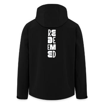 Be still and know Psalm 46:10 Christian Faith - Men’s Recycled Softshell Jacket by Stanley/Stella - black - Back - AI Model Male 185 light (185cm)