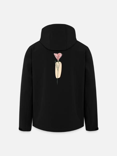 Flower - Men’s Recycled Softshell Jacket by Stanley/Stella - black