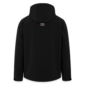 Achterbahnindermittesitzer - Recycelte Männer Softshell-Jacke von Stanley/Stella - Schwarz - Hinten - AI Model Male 185 light (185cm)