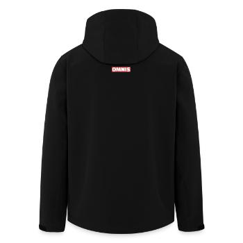 omnis - Recycelte Männer Softshell-Jacke von Stanley/Stella - Schwarz - Hinten - AI Model Male 185 light (185cm)