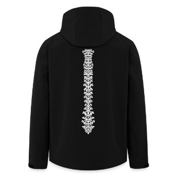 Backbone Spine Design - Men’s Recycled Softshell Jacket by Stanley/Stella - black - Back - AI Model Male 185 light (185cm)