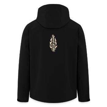 Nevermind Flame Streetwear - Men’s Recycled Softshell Jacket by Stanley/Stella - black - Back - AI Model Male 185 light (185cm)