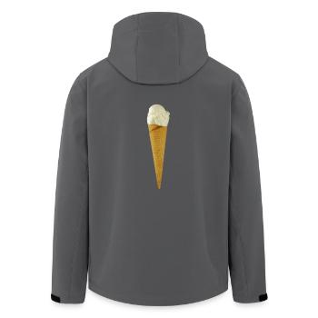 eis eiscreme restaurant ice cream sundae50 - Recycelte Männer Softshell-Jacke von Stanley/Stella - Schwarz - Hinten - AI Model Male 185 light (185cm)