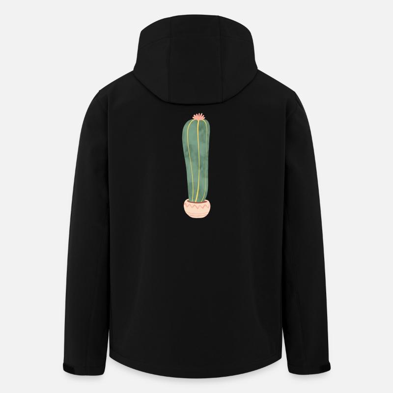 Kaktus im Blumentopf - lang - Recycelte Männer Softshell-Jacke von Stanley/Stella - Schwarz