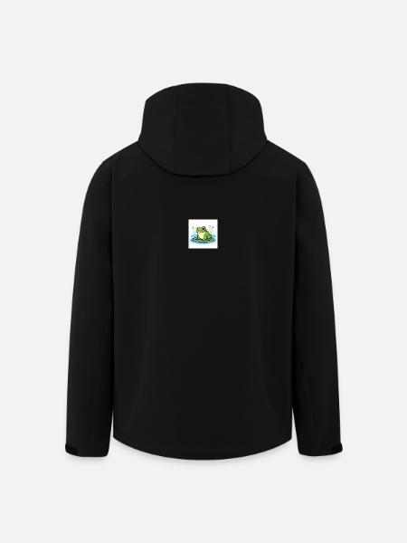 Charming frog on water lily - Men’s Recycled Softshell Jacket by Stanley/Stella - black