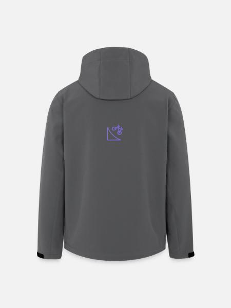Fahrradrampen-Stunt Neon Lila - Recycelte Männer Softshell-Jacke von Stanley/Stella - Schwarz