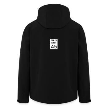 Grenze - Recycelte Männer Softshell-Jacke von Stanley/Stella - Schwarz - Hinten - AI Model Male 185 light (185cm)