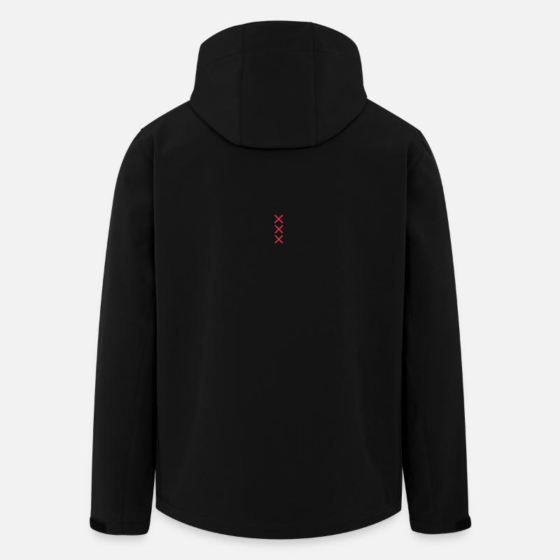 Amsterdam Rot - Recycelte Männer Softshell-Jacke von Stanley/Stella - Schwarz