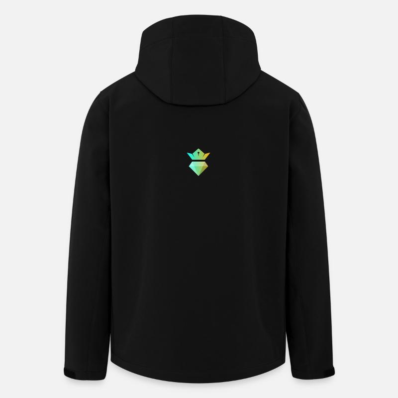 Couronne dégradée sur diamant - Veste softshell homme en polyester recyclé Stanley/Stella - noir
