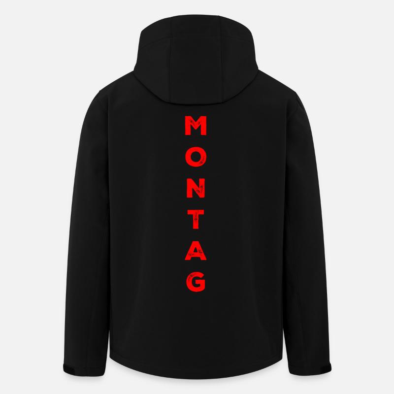 Monday - red - Men’s Recycled Softshell Jacket by Stanley/Stella - black
