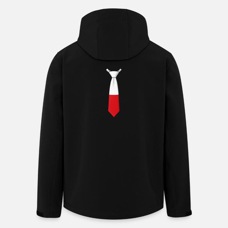 Poland Tie – Flaggendesign - Recycelte Männer Softshell-Jacke von Stanley/Stella - Schwarz