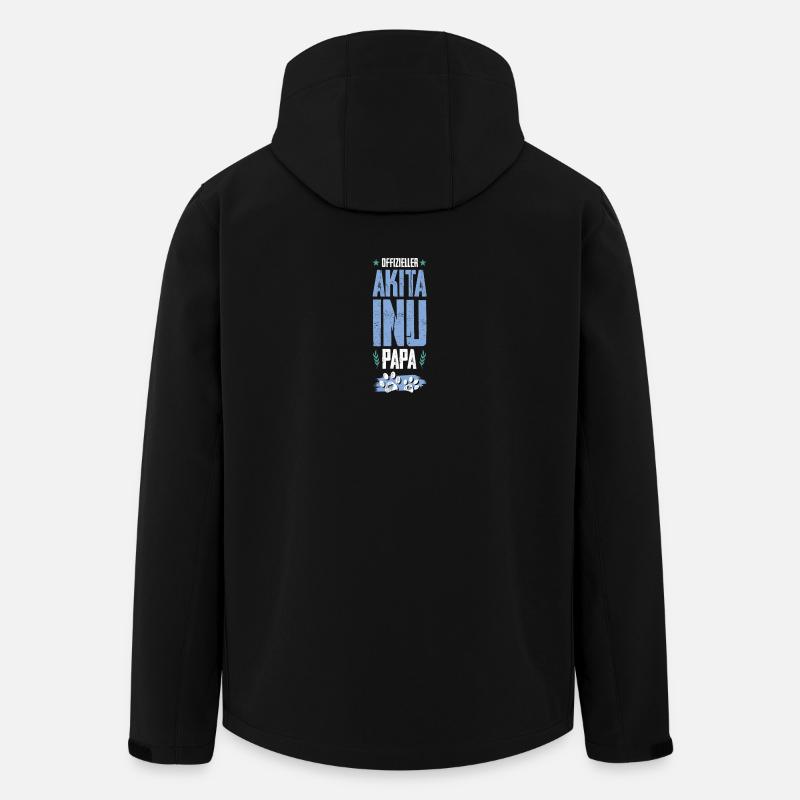 akita inu hunde papa - Recycelte Männer Softshell-Jacke von Stanley/Stella - Schwarz