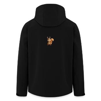 Ecureuil effet cartoon - Veste softshell homme en polyester recyclé Stanley/Stella - noir - Dos - AI Model Male 185 light (185cm)