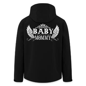 Mother's Day Baby Mommy - Men’s Recycled Softshell Jacket by Stanley/Stella - black - Back - AI Model Male 185 light (185cm)