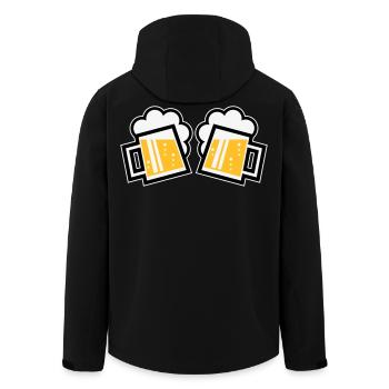 2 chopes à bière bavaroise Prosten (chopes à bière / 3C) - Veste softshell homme en polyester recyclé Stanley/Stella - noir - Dos - AI Model Male 185 light (185cm)