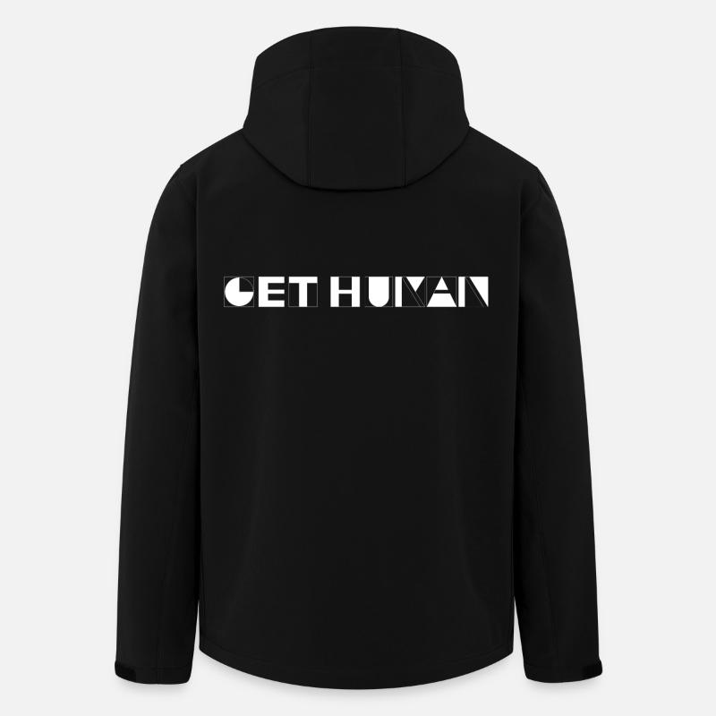 Get Human - Men’s Recycled Softshell Jacket by Stanley/Stella - black