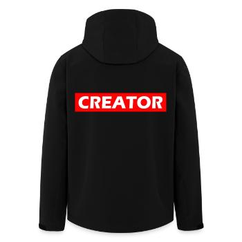 Creator - Veste softshell homme en polyester recyclé Stanley/Stella - noir - Dos - AI Model Male 185 light (185cm)