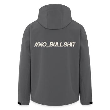 HASHTAG NO BULLSHIT #NoBullshit # No Bullshit - Recycelte Männer Softshell-Jacke von Stanley/Stella - Schwarz - Hinten - AI Model Male 185 light (185cm)