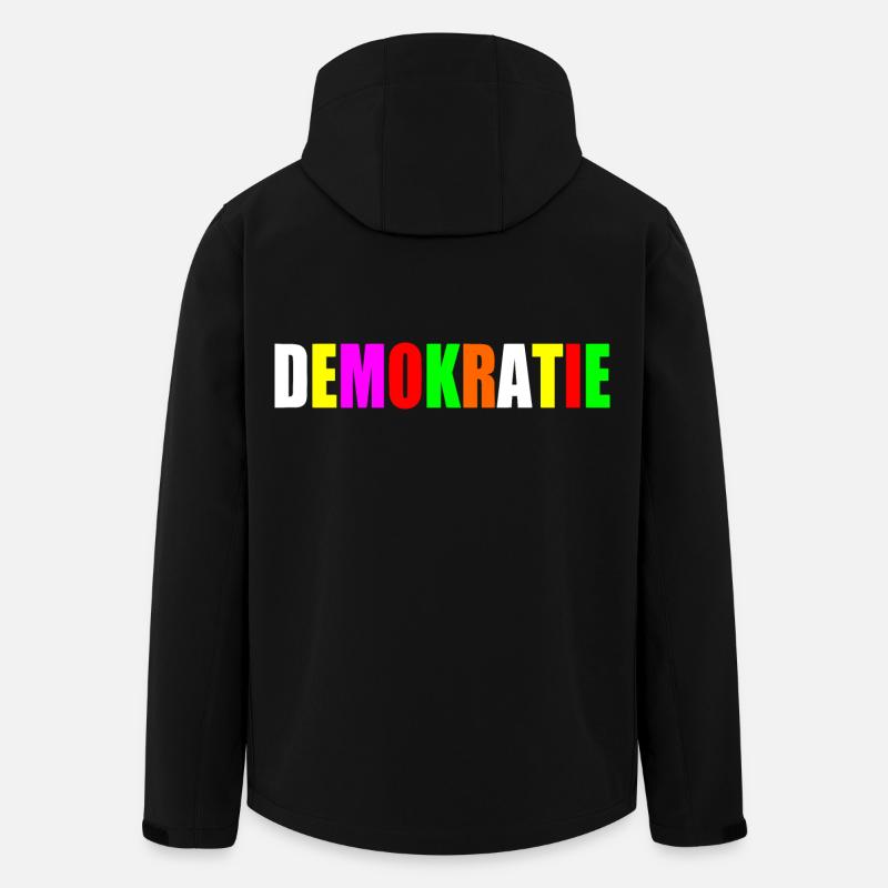 Democracy - Men’s Recycled Softshell Jacket by Stanley/Stella - black
