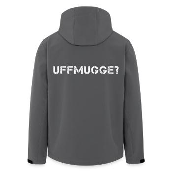 UFFMUGGE Hessisch Spruch Hessen lustig - Recycelte Männer Softshell-Jacke von Stanley/Stella - Schwarz - Hinten - AI Model Male 185 light (185cm)