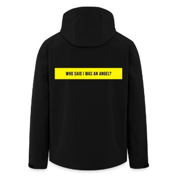 Qui a dit que j’étais un ange disant cadeau - Veste softshell homme en polyester recyclé Stanley/Stella - noir - Dos - AI Model Male 185 light (185cm)