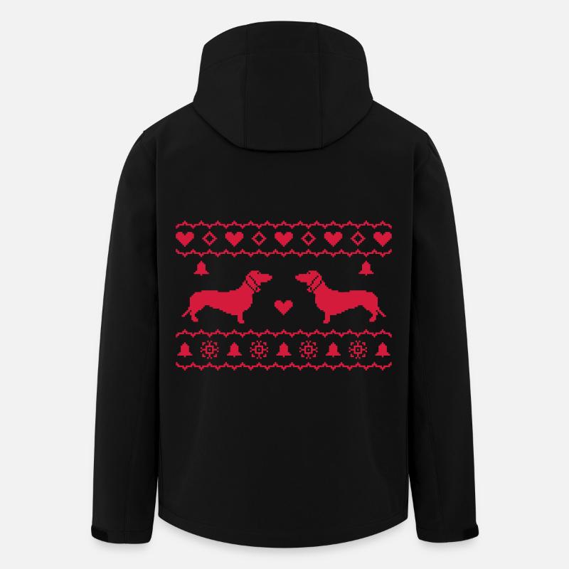 X-Mas Dackel - Recycelte Männer Softshell-Jacke von Stanley/Stella - Schwarz