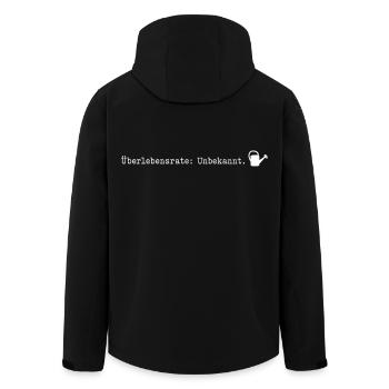 Überlebensrate Unbekannt Pflanzen Gärtner Humor - Recycelte Männer Softshell-Jacke von Stanley/Stella - Schwarz - Hinten - AI Model Male 185 light (185cm)