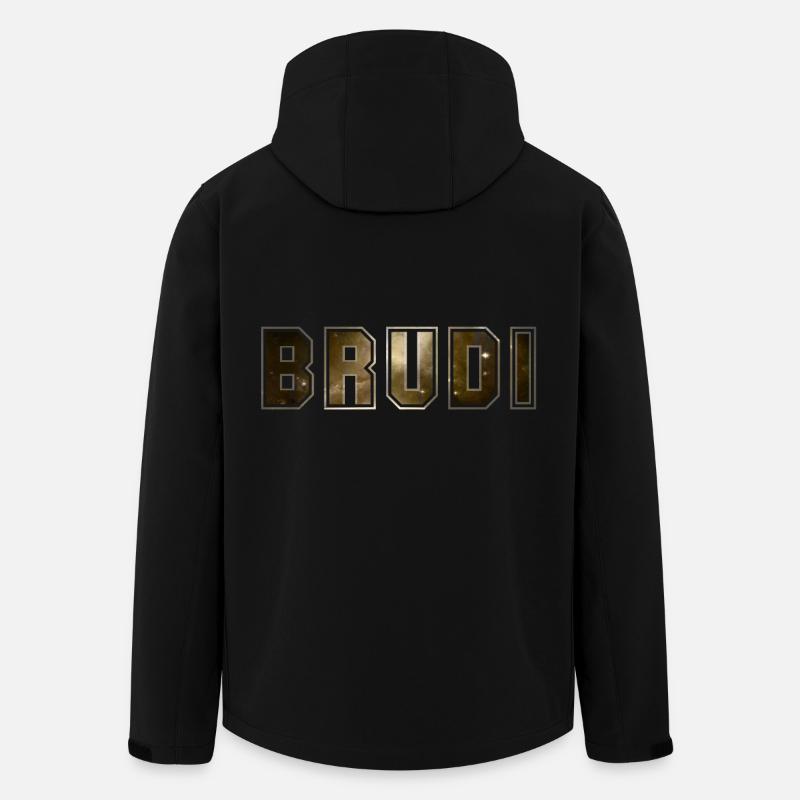 Brudi - Recycelte Männer Softshell-Jacke von Stanley/Stella - Schwarz