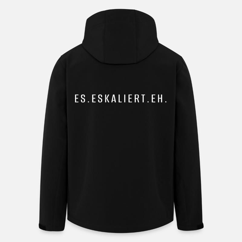 Es eskaliert eh - Recycelte Männer Softshell-Jacke von Stanley/Stella - Schwarz