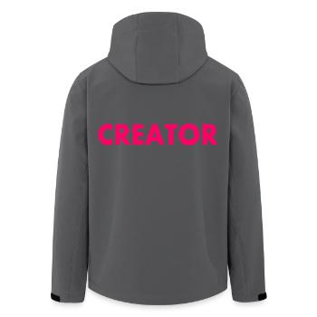 Creator - Recycelte Männer Softshell-Jacke von Stanley/Stella - Schwarz - Hinten - AI Model Male 185 light (185cm)