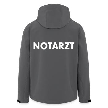 Notarzt - Recycelte Männer Softshell-Jacke von Stanley/Stella - Schwarz - Hinten - AI Model Male 185 light (185cm)