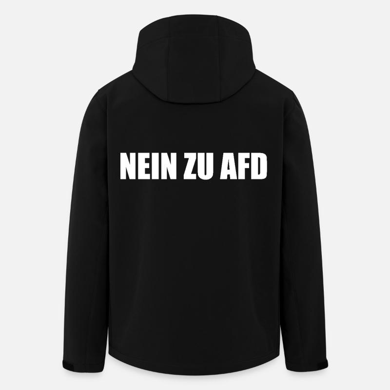 Non à afd - Veste softshell homme en polyester recyclé Stanley/Stella - noir
