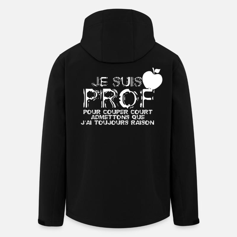 Un prof à toujours raison - Veste softshell homme en polyester recyclé Stanley/Stella - noir