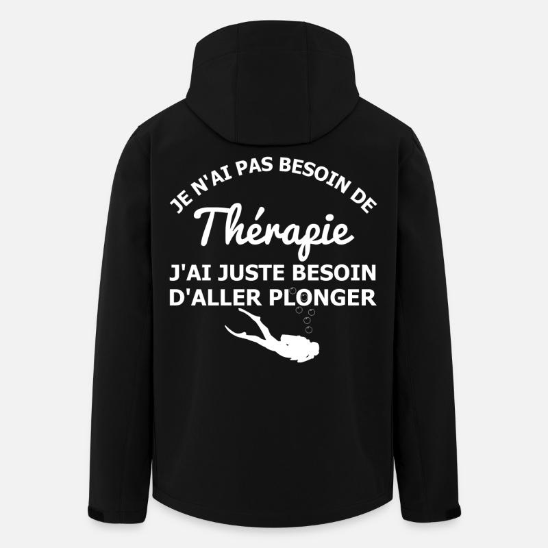 Thérapie de plongeur - Veste softshell homme en polyester recyclé Stanley/Stella - noir