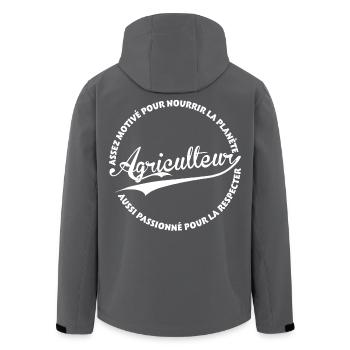 Agriculteur - Veste softshell homme en polyester recyclé Stanley/Stella - noir - Dos - AI Model Male 185 light (185cm)