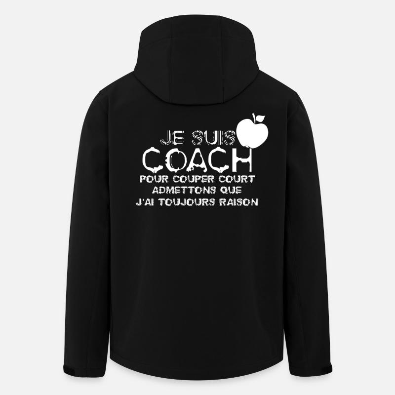 Je suis Coach - Veste softshell homme en polyester recyclé Stanley/Stella - noir