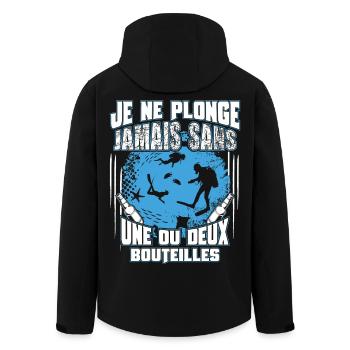 Une ou deux bouteilles - Veste softshell homme en polyester recyclé Stanley/Stella - noir - Dos - AI Model Male 185 light (185cm)