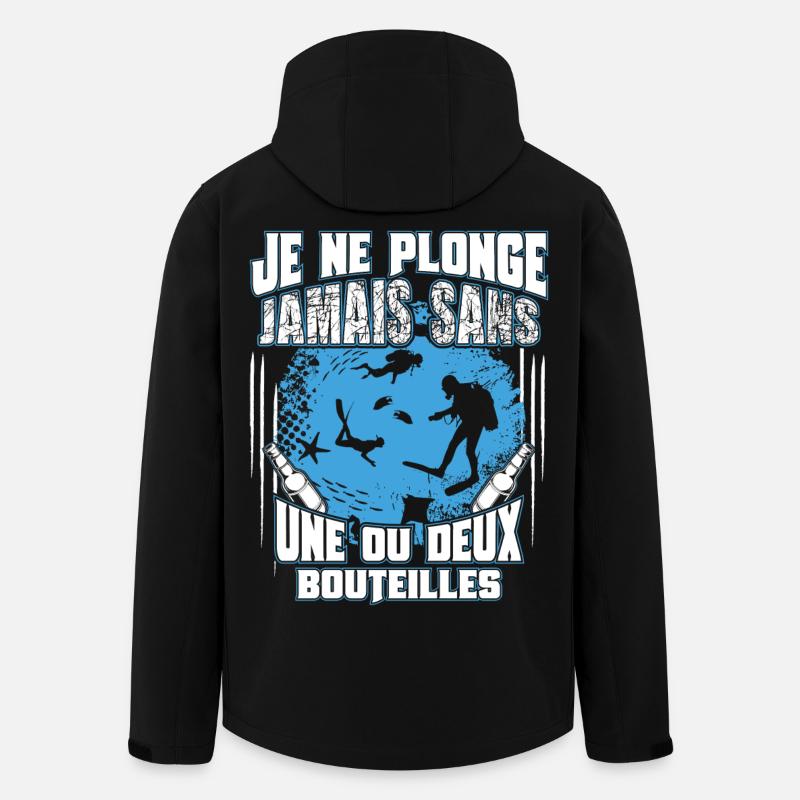Une ou deux bouteilles - Veste softshell homme en polyester recyclé Stanley/Stella - noir
