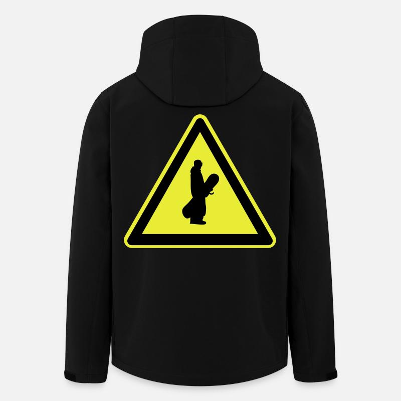 Plaque de snowboard - Veste softshell homme en polyester recyclé Stanley/Stella - noir