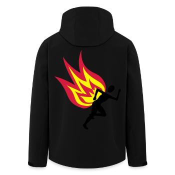 Feu de Jogger - Veste softshell homme en polyester recyclé Stanley/Stella - noir - Dos - AI Model Male 185 light (185cm)