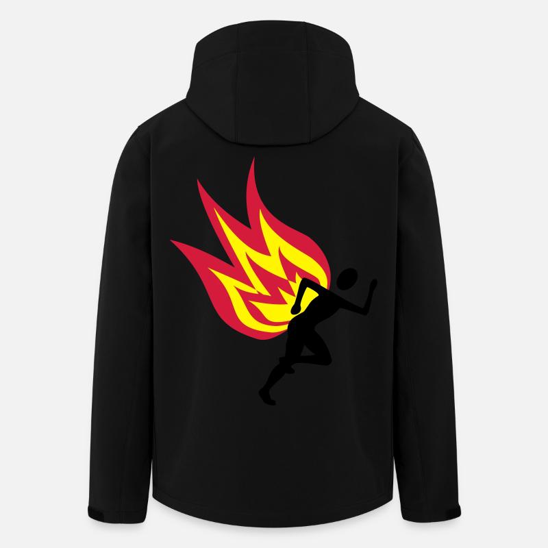 Jogger Feuer - Recycelte Männer Softshell-Jacke von Stanley/Stella - Schwarz