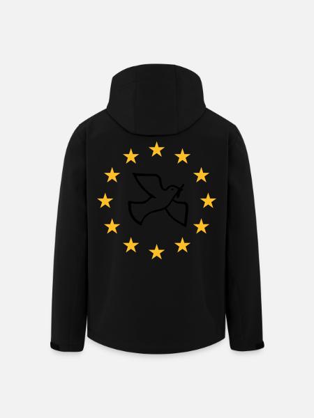 Peace dove in stars - Men’s Recycled Softshell Jacket by Stanley/Stella - black