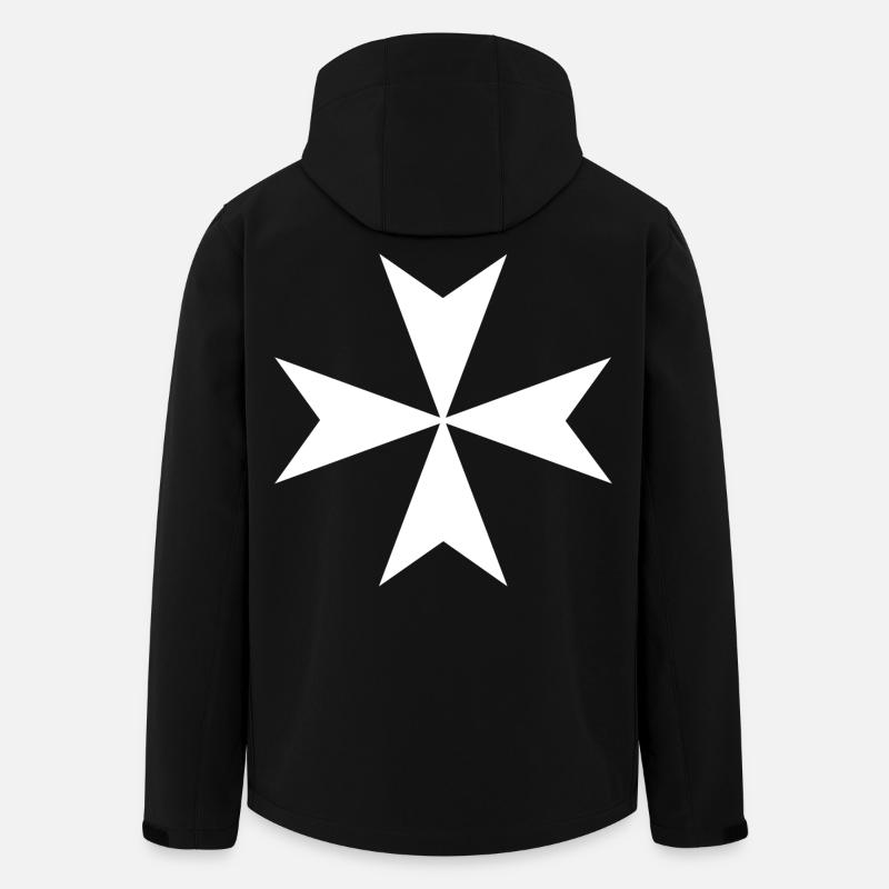 Croix de Malte - Veste softshell homme en polyester recyclé Stanley/Stella - noir